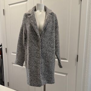 Cynthia Rowley Textured Gray Teddy Jacket
